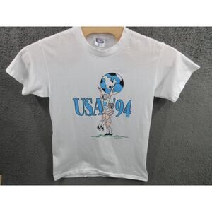 NOS Vintage WORLD CUP 1994 Men's Medium T-shirt RON TOMPKINS Art - MADE USA